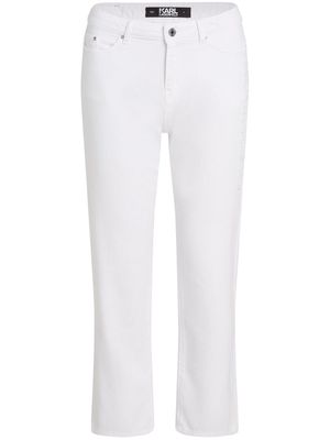 Karl Lagerfeld Jeans mid-rise slim-leg jeans - White