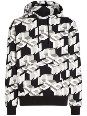Karl Lagerfeld Jeans monogram organic cotton hoodie - Black