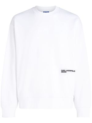 Karl Lagerfeld Jeans monogram organic cotton sweatshirt - White