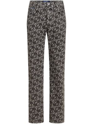 Karl Lagerfeld Jeans monogram-pattern organic cotton jeans - Black