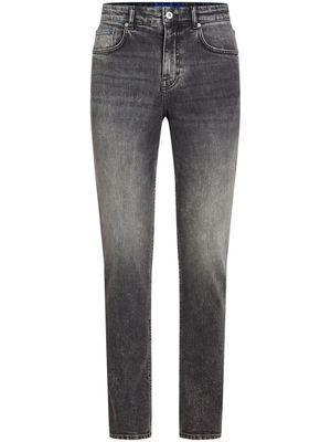 Karl Lagerfeld Jeans monogram-print slim-cut jeans - Black
