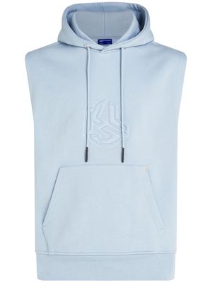 Karl Lagerfeld Jeans monogram sleeveless hoodie - Blue