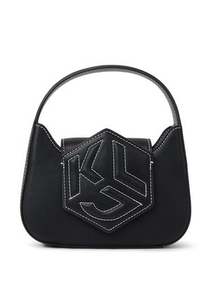 Karl Lagerfeld Jeans nano Hexagon monogram-embossed tote bag - Black