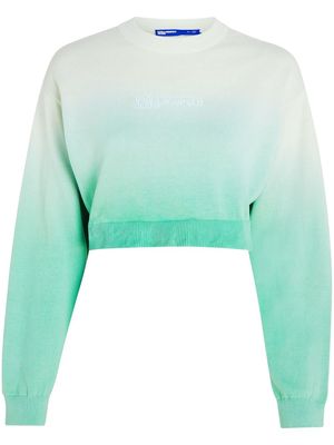 Karl Lagerfeld Jeans ombré-effect cropped sweatshirt - Green
