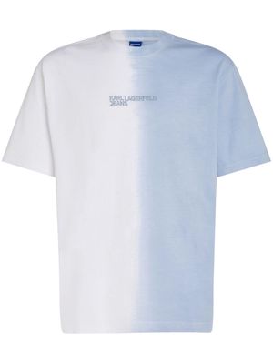 Karl Lagerfeld Jeans ombré-effect organic cotton T-shirt - Blue