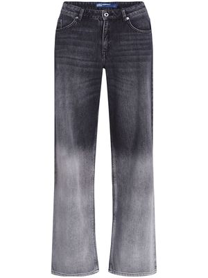 Karl Lagerfeld Jeans ombré-effect straight jeans - Black