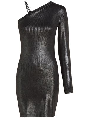 Karl Lagerfeld Jeans one-shoulder lurex minidress - Black
