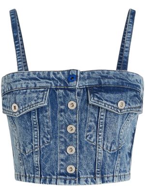 Karl Lagerfeld Jeans recycled-denim top - Blue