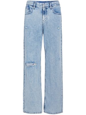 Karl Lagerfeld Jeans ripped straight-leg jeans - Blue