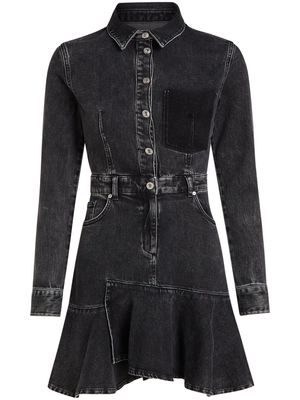 Karl Lagerfeld Jeans ruffled denim minidress - Black