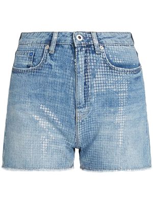 Karl Lagerfeld Jeans sequin-embellished denim shorts - Blue