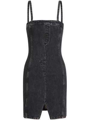 Karl Lagerfeld Jeans square-neck denim minidress - Grey