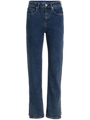 Karl Lagerfeld Jeans straight-leg slit jeans - Blue