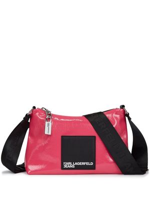 Karl Lagerfeld Jeans Tech leather crossbody bag - Pink