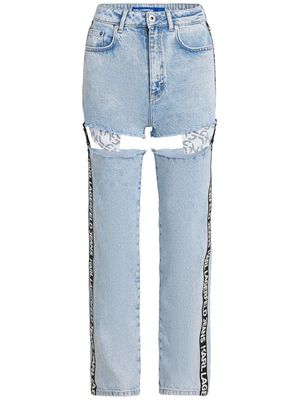 Karl Lagerfeld Jeans Transformable high-rise jeans - Blue