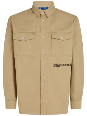 Karl Lagerfeld Jeans Utility twill shirt jacket - Neutrals