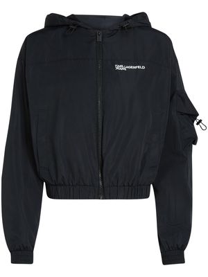 Karl Lagerfeld Jeans Utility zip-up jacket - Black