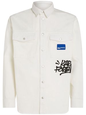 Karl Lagerfeld Jeans x Crapule2000 denim shirt jacket - Neutrals