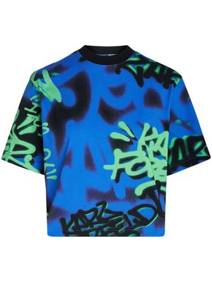 Karl Lagerfeld Jeans x Crapule2000 graffiti-print T-shirt - Blue