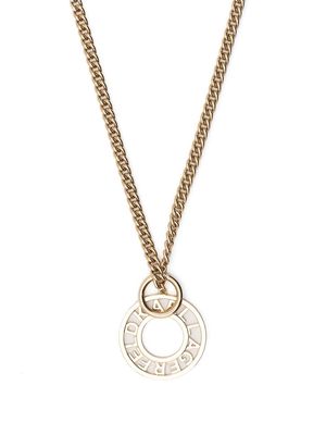 Karl Lagerfeld K/Circle logo-charm necklace - Gold