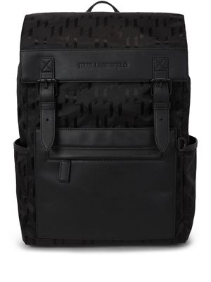 Karl Lagerfeld K/Etch buckled backpack - Black