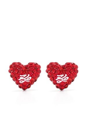 Karl Lagerfeld K/Heart stud earrings - Silver