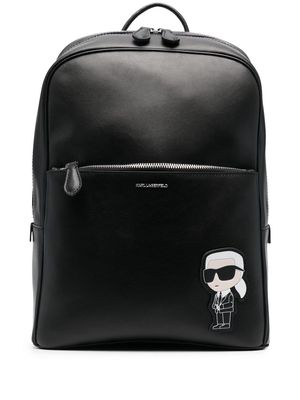Karl Lagerfeld K/Ikonik 2.0 leather backpack - Black