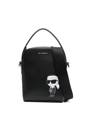 Karl Lagerfeld K/Ikonik 2.0 leather crossbody bag - Black