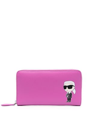 Karl Lagerfeld K/Ikonik 2.0 leather wallet - Pink