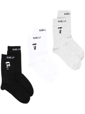 Karl Lagerfeld K/Ikonik 2.0 Socks 3 pack - Grey
