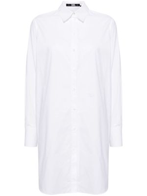 Karl Lagerfeld K/Ikonik embellished long shirt - White