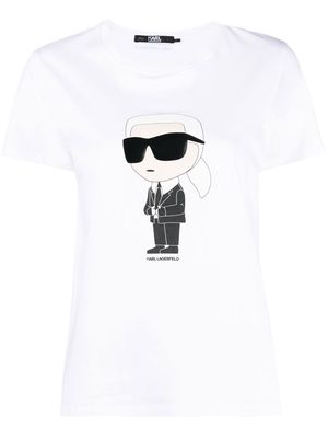 Karl Lagerfeld K/Ikonik logo-print T-shirt - White