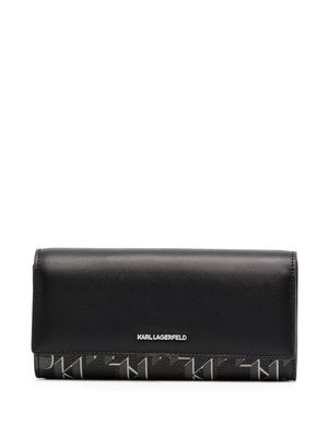 Karl Lagerfeld K/Ikonik logo-print wallet - Black
