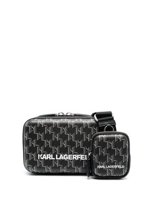 Karl Lagerfeld K/Kase logo-print shoulder bag - Black