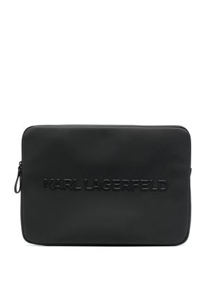 Karl Lagerfeld K/Kover zipped laptop pouch - Black