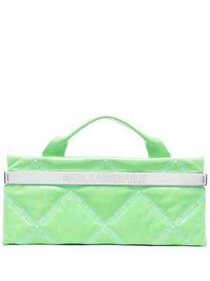 Karl Lagerfeld K/Kross quilted top-handle bag - Green