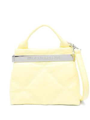Karl Lagerfeld K/Kross quilted top-handle bag - Yellow