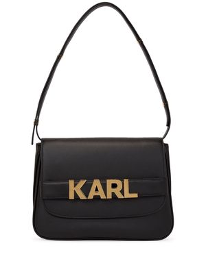 Karl Lagerfeld K/Letters Flap shoulder bag - Black