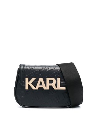 Karl Lagerfeld K/Letters logo-embossed crossbody bag - Black