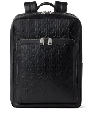 Karl Lagerfeld K/LOOM monogram-embossed leather backpack - Black