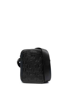 Karl Lagerfeld K/Loom monogram-pattern messenger bag - Black