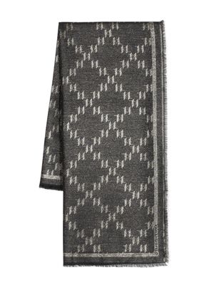 Karl Lagerfeld K/Monogram jacquard scarf - Black