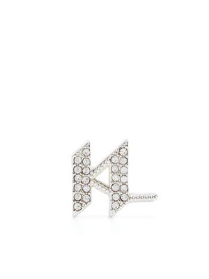 Karl Lagerfeld K/Monogram rhinestone-embellished earring - Silver