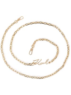 Karl Lagerfeld K/Signature anchor-chain shoulder strap - Gold