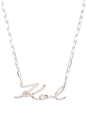 Karl Lagerfeld K/Signature chain-link necklace - Silver