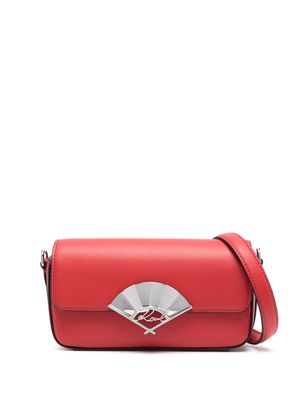 Karl Lagerfeld K/Signature Fan leather crossbody bag - Red