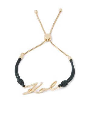 Karl Lagerfeld K/Signature logo-lettering bracelet - Gold