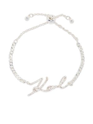 Karl Lagerfeld K/Signature pavé bracelet - Silver