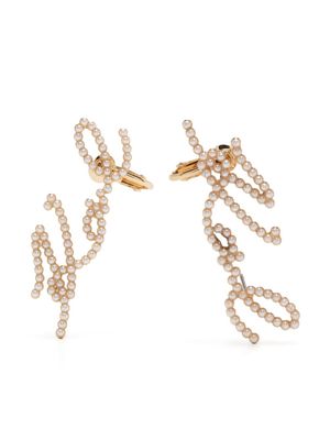 Karl Lagerfeld K/Signature pearl-embellished earring - Gold
