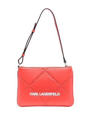 Karl Lagerfeld K/Skuare embossed pouch - Red